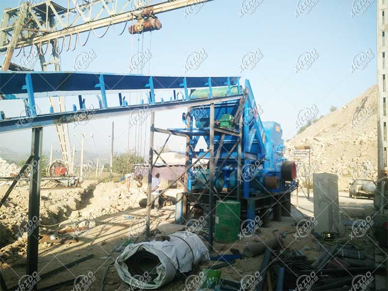 Installation site of metal crushing production line