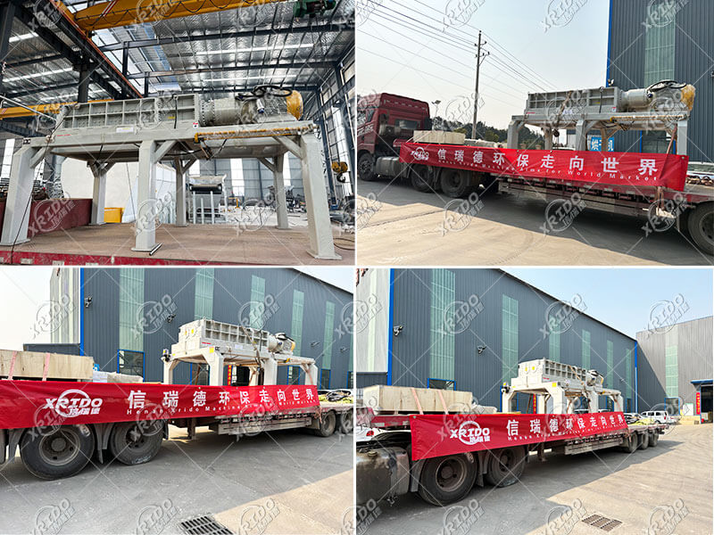 Customized version of 1500 metal shredder sent to Vietnam