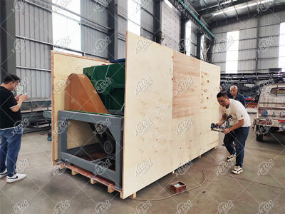 Delivery site of double shaft shredder