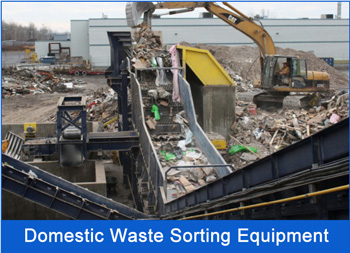 Domestic waste sorting equipment