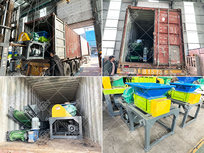 2 customized metal shredders delivered to site