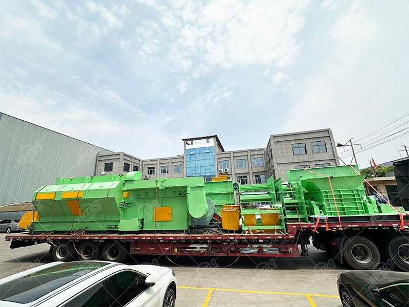 Complete set of urban domestic waste sorting and recycling line equipment delivered