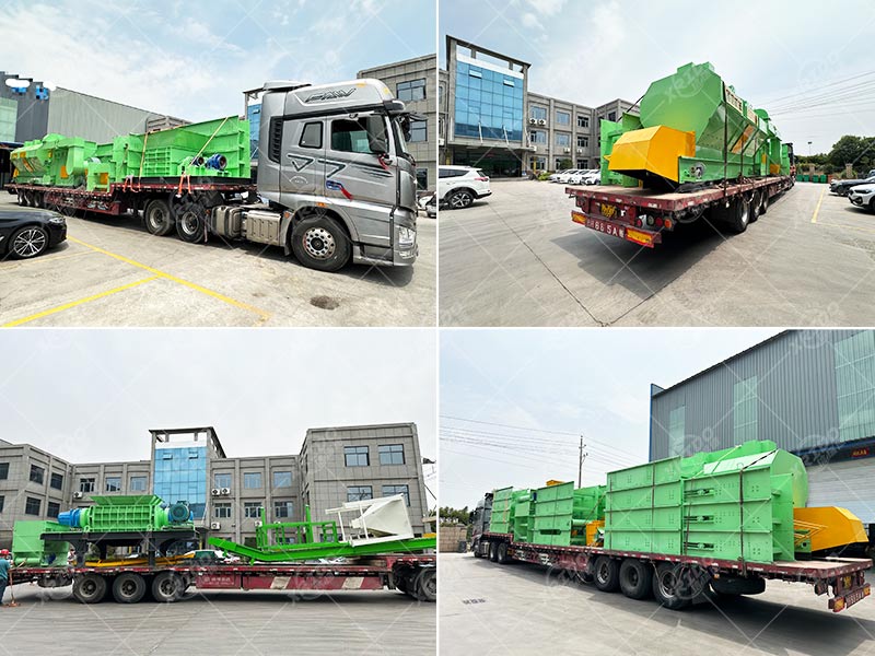 Complete set of urban domestic waste sorting and recycling line equipment delivered