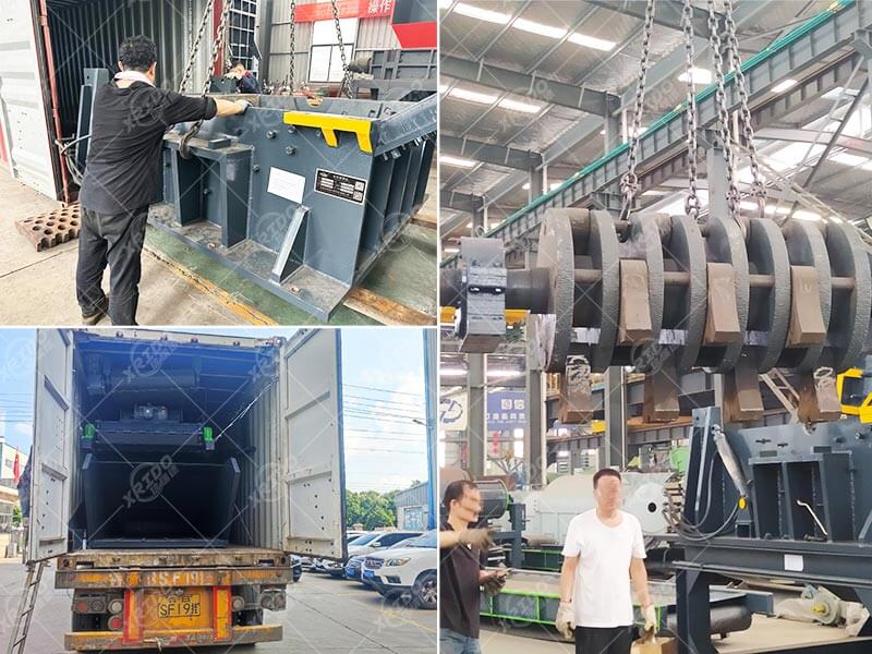 Egypt 450 scrap steel crushing line delivery