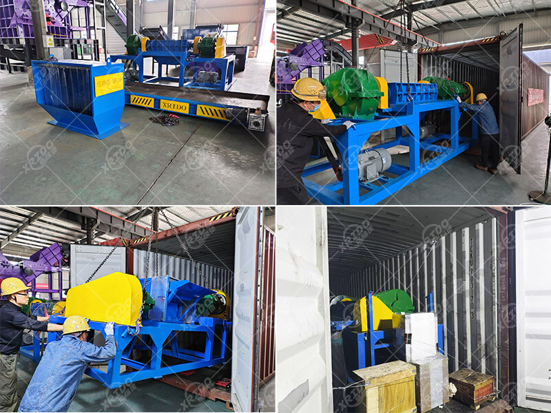 1000 Model Customized Double Shaft Shredder Delivery