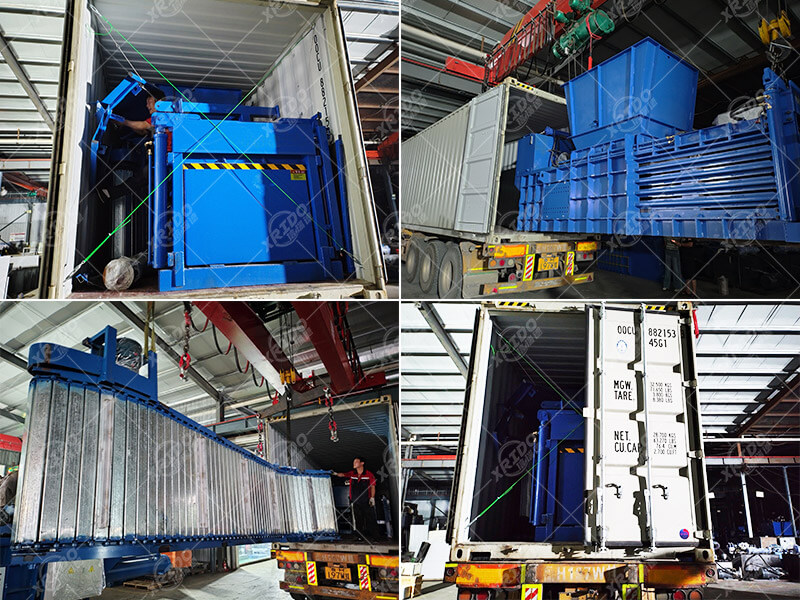 Waste management machine waste metal baler shipped to Chile