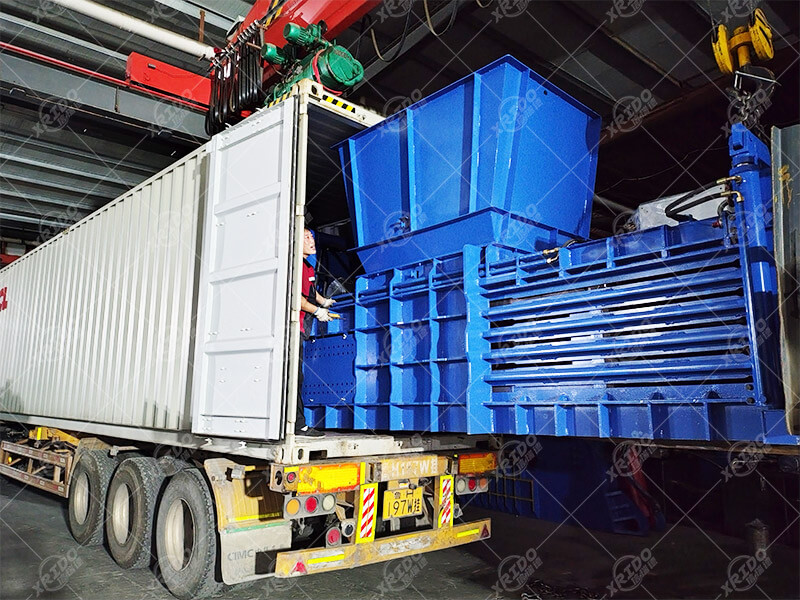 Waste management machine waste metal baler shipped to Chile